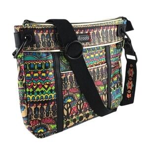 Sakroots Women's Artist Circle Basic Crossbody Bag Rainbow Spirit Desert OS